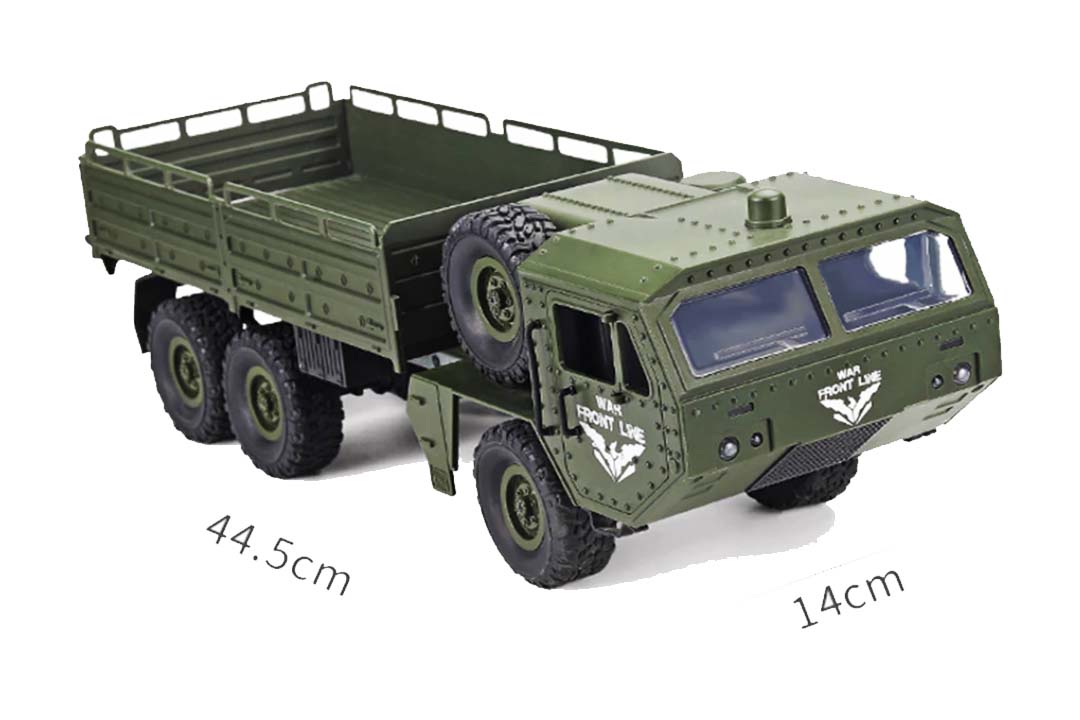 کامیون اسباب بازی کنترلی K6 RC Military Truck سبز رنگ